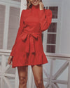 Christmas Red Stand Collar Dress oh!My Lady 