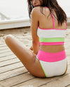 Color Block Bikini Set - Pink Swimwear oh!My Lady 