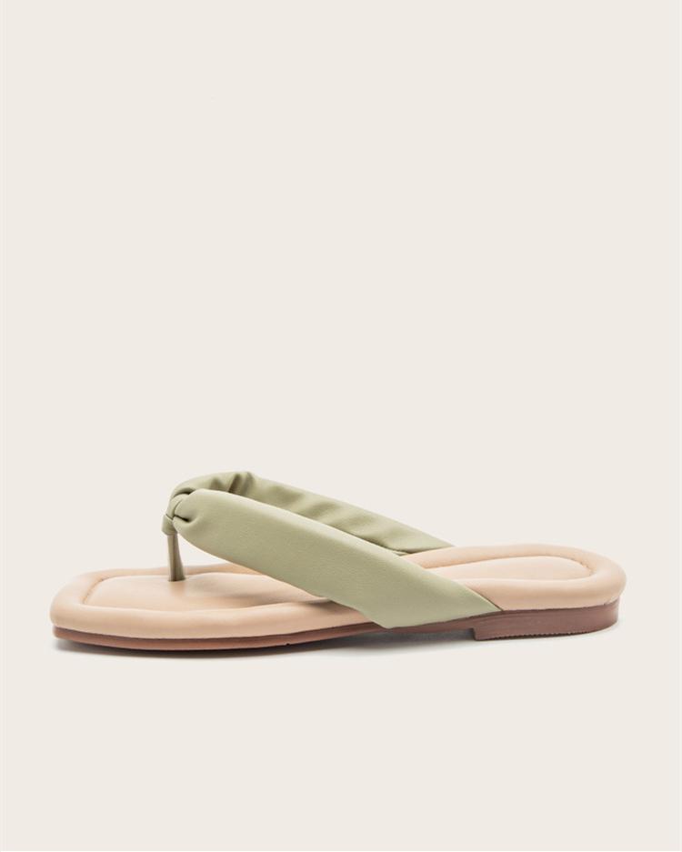 Comfort Flat Flip Flops - Green Sandals oh!My Lady 