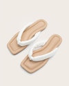 Comfort Flat Flip Flops - White Sandals oh!My Lady 