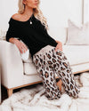 Cozy Leopard Print Knit Pants VCC oh!My Lady 