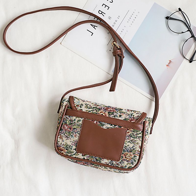Ethnic Embroidered Canvas Bag（Adjustable length）