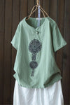 Round Neck Embroidery T-shirt