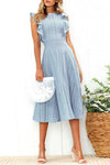 Elegant Flounce Lace Design Mid Calf Dress(2 Colors) ohmylady/Dresses - x OML 