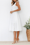 Elegant Flounce Lace Design Mid Calf Dress(2 Colors) ohmylady/Dresses - x OML S WHITE 