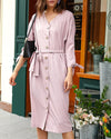 Endless Tender Chic Belt Dress - Pink oh!My Lady 