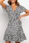 Fashion Casual Print Split Joint V Neck A Line Dresses ohmylady/Dresses OML 