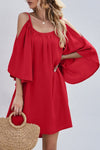 Fashion Casual Solid Hollowed Out Spaghetti Strap Princess Dresses ohmylady/Dresses OML Red S 