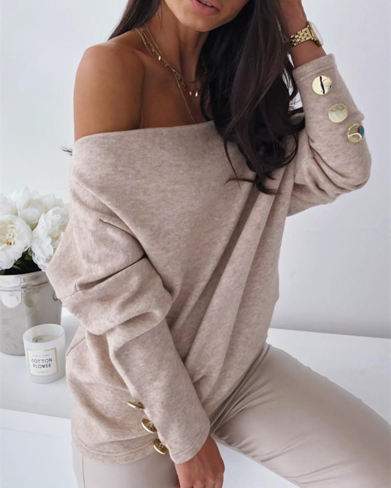 Find Your Inspiration Off the Shoulder Sweater - Beige oh!My Lady 