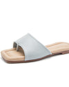 Flat Flip Flops Sandals - Light Blue ShellyBeauty 