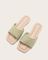 Flat Flip Flops Sandals - Light Green ShellyBeauty 