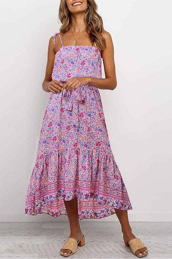 Flower Print Midi Dress( 3 colors) ohmylady/Dresses OML S Purple 
