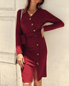 Forever Your Girl Knit Dress - Red oh!My Lady 