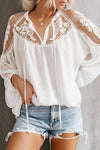 Formal Invitation Lace Blouse - White ss-VCC - x OML 