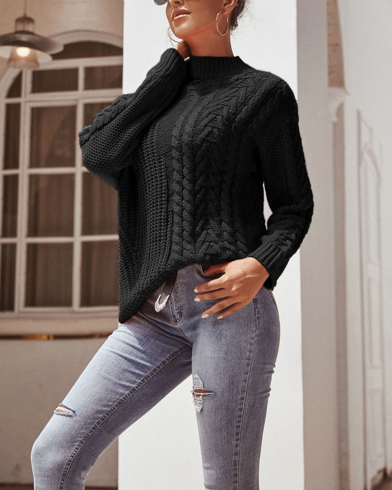Halter Round Neck Strapless Sweater - Black oh!My Lady 