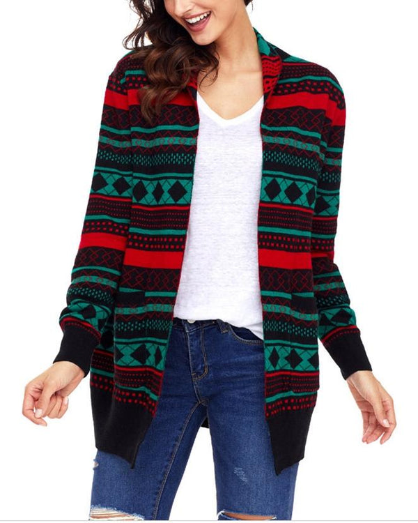Knitted Loose Christmas Sweater - Green oh!My Lady 