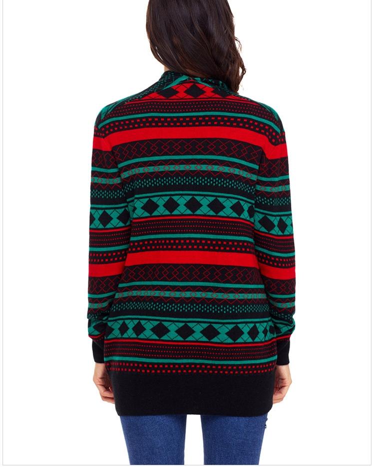 Knitted Loose Christmas Sweater - Green oh!My Lady 