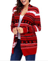 Knitted Loose Christmas Sweater - Red oh!My Lady 