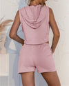 Lady Tank Top Shorts Two-Piece Sets - Pink ShellyBeauty 