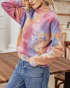 Look At The Star High Neck Tie-Dye Sweatshirt oh!My Lady 