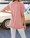 Looking Up Cool Colorblock Top T-shirt - Pink ss-tops oh!My Lady 