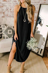 Loose Sexy Solid Color Sling Midi Dress ohmylady/Dresses OML 