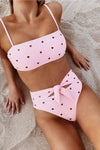 Love Printed Swimsuit Woman ohmylady/Swimwear - x OML Pink S 