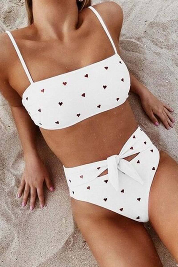 Love Printed Swimsuit Woman ohmylady/Swimwear - x OML White S 