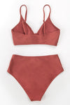 Marsala Twist High Waisted Bikini CPS-Swimwear - t1 OML 