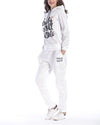 Merry Christmas Print Hooded Suit - White oh!My Lady 