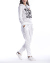 Merry Christmas Print Hooded Suit - White oh!My Lady 