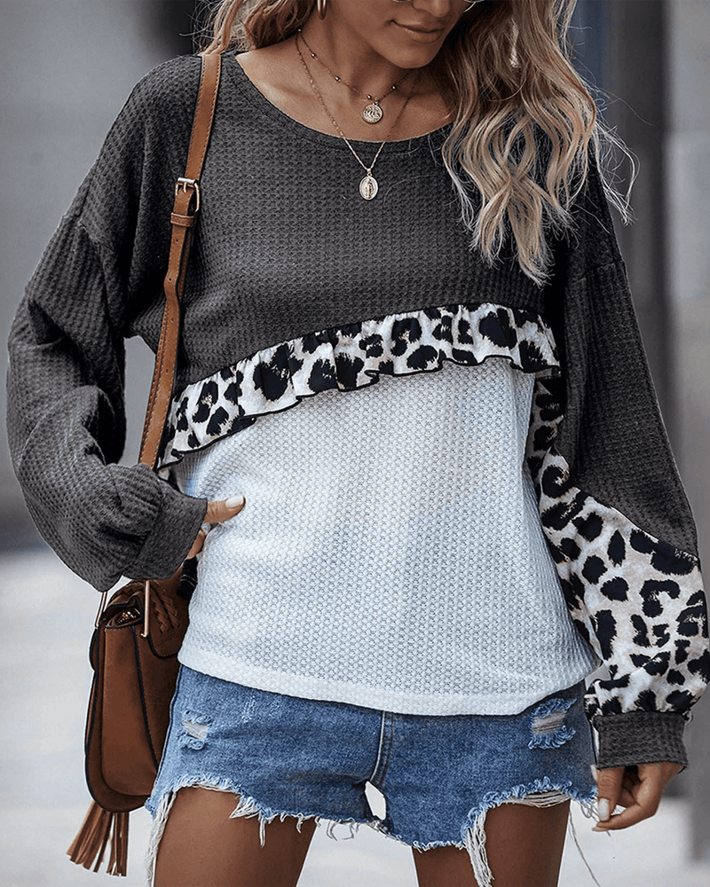 Not Alone Colorblock Knit Sweater - Grey oh!My Lady 