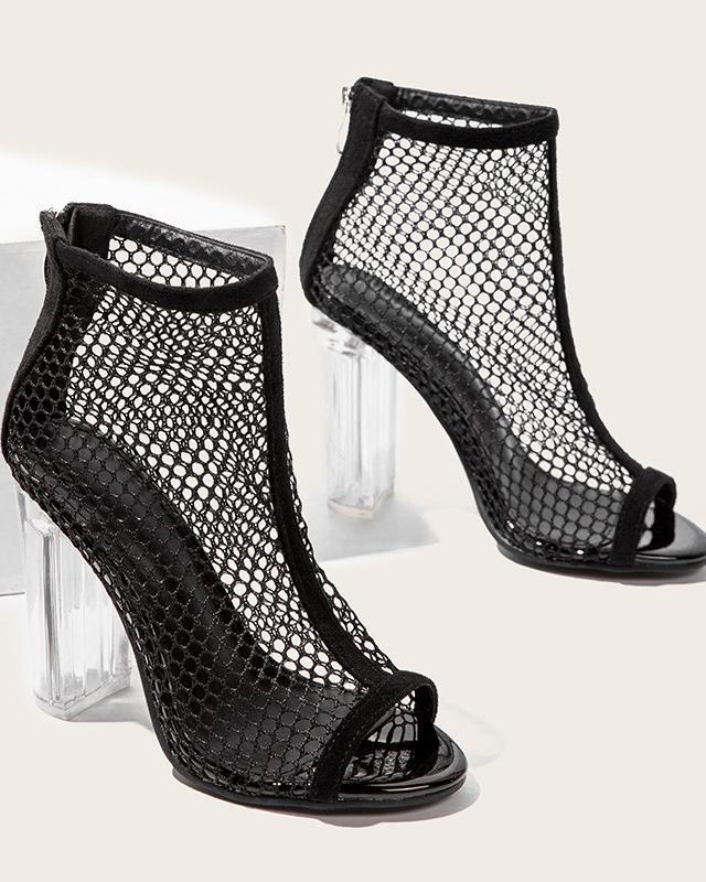 Peed Toe Mesh Short Ankle Boots oh!My Lady 