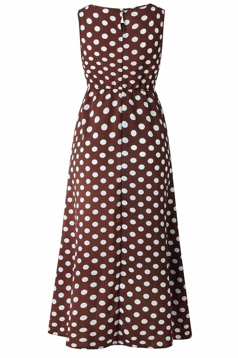 Polka Dot Round Neck Dress (5 colors) ohmylady/Dresses OML 
