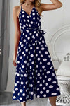 Polka Dot Strap Dress ohmylady/Dresses - x OML S Blue 