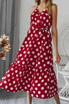 Polka Dot Strap Dress ohmylady/Dresses - x OML S Red 