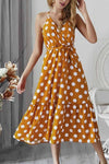 Polka Dot Strap Dress ohmylady/Dresses - x OML S Yellow 