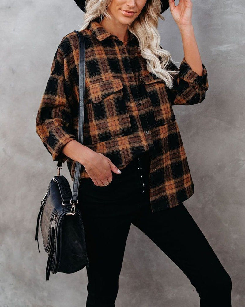 Preorder - Petaluma Cotton Blend Plaid Button Down Top VCC oh!My Lady 