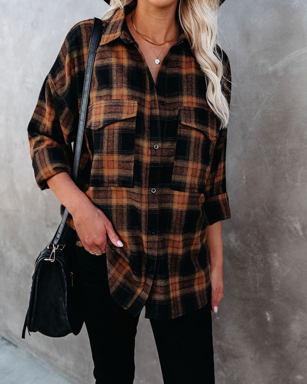 Preorder - Petaluma Cotton Blend Plaid Button Down Top VCC oh!My Lady 