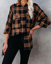 Preorder - Petaluma Cotton Blend Plaid Button Down Top VCC oh!My Lady 