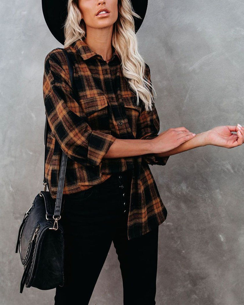 Preorder - Petaluma Cotton Blend Plaid Button Down Top VCC oh!My Lady 