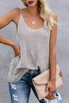 Round Neck Knitted Vest Top ohmylady/Tops - x OML S White 