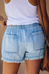 Saddleback Pocketed Frayed Tencel Shorts (2 Colors) ss-VCB OML 