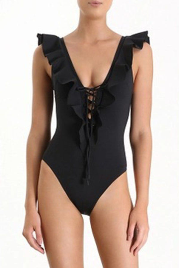 Sexy Hollow One-piece Bikini Swimsuit(2 colors) ohmylady/Swimwear OML S Black 