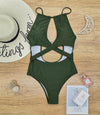 Sexy One-Piece Halter Swimsuit( 2 colors) ohmylady/Swimwear OML S(2-4) Green 
