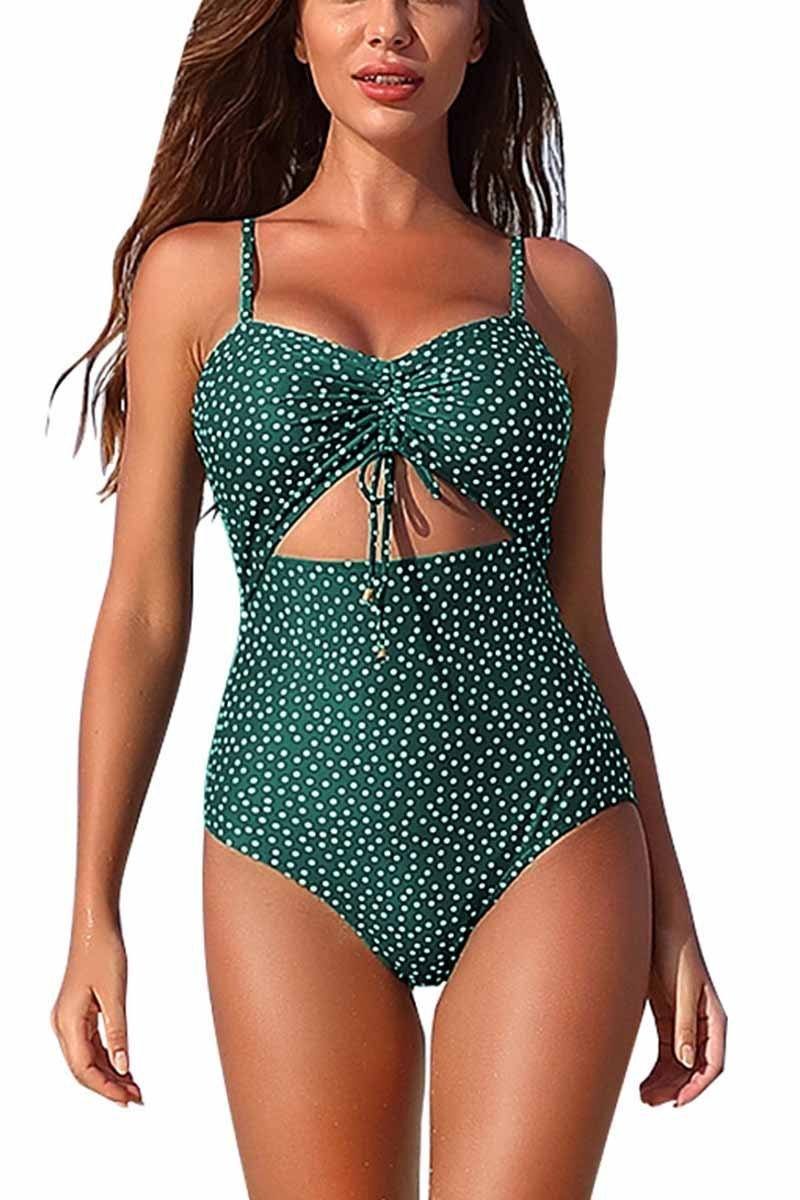 Sexy Printed One Piece Swimwear ohmylady/Swimwear - x OML S(2-4) Green 