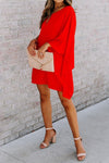 Side To Side One Shoulder Statement Dress - Red ss-VCC - x oh!My Lady 