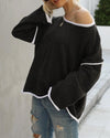 Signature Oversize Knit Sweater Top - Black Sweaters oh!My Lady 