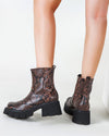 Snake Print Short Martin Boots oh!My Lady 