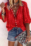 Solid Color Button Loose Shirt ohmylady/Tops OML Red S 